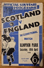 Scotland v England international match - Official Souvenir Programme - 10/04/48