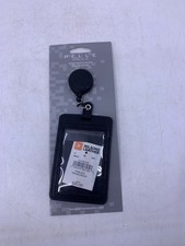 NIP BLACK LEATHER RETRACTABLE NAME TAG WILSON LEATHER.