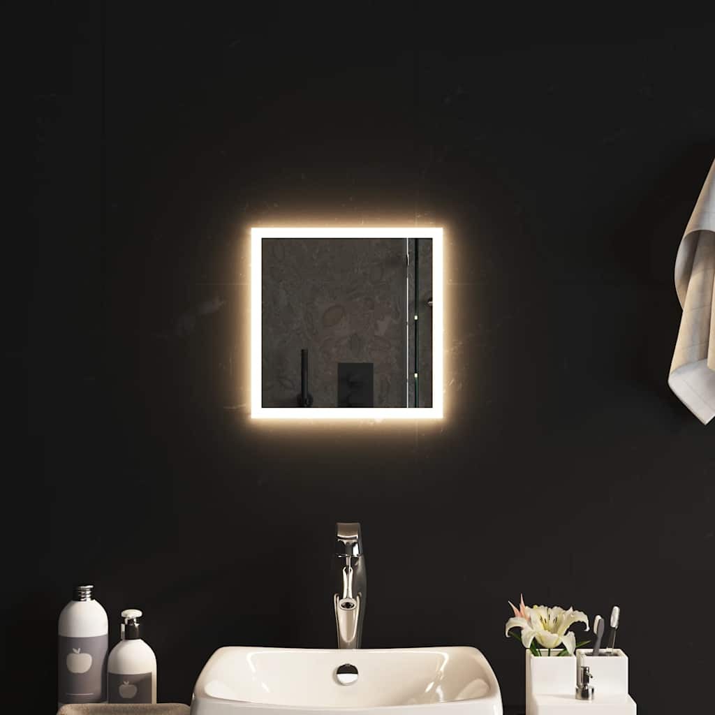 Specchio Bagno LED 30x30 vidaXL: Luce Perfetta per Make-up e Rasatura