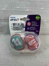 Philips Avent Infant Ultra Air 2pk Baby Pacifier Binky Tiger Bunny 18M NEW