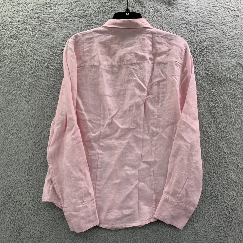 J Crew Baird Mcnutt Shirt Womens Size 10 / Medium Button Up Blouse Top Linen - Image 2 of 4