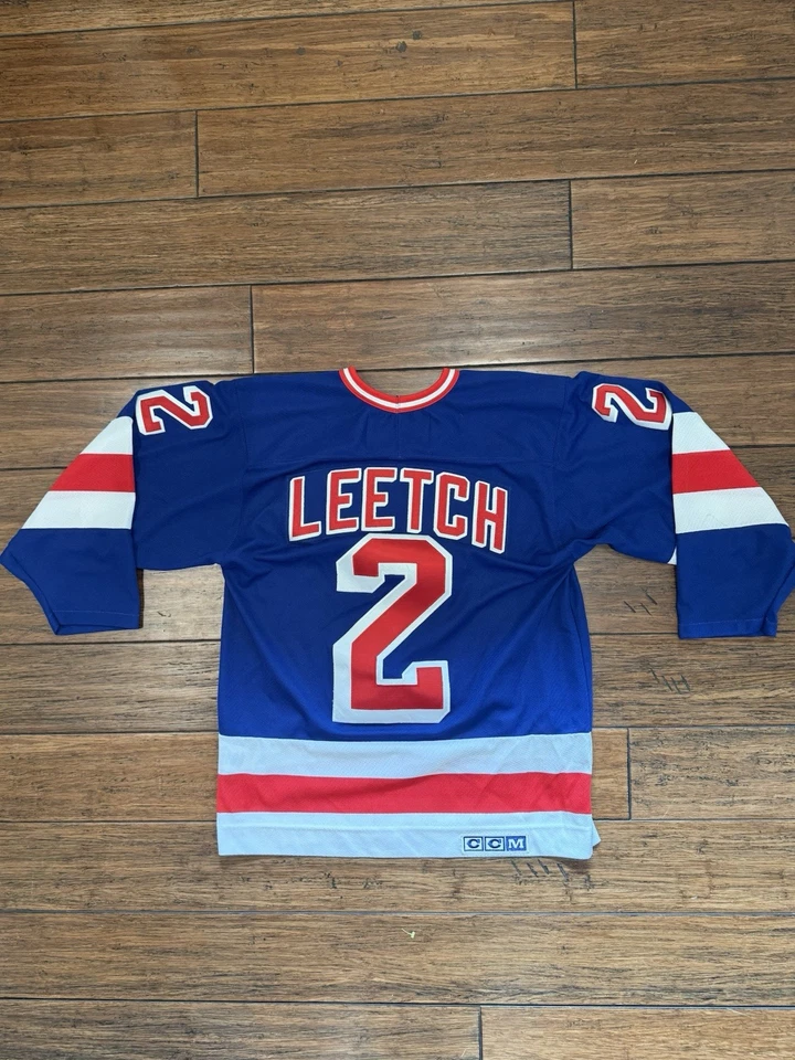 Camiseta CCM New York Rangers Brian Leetch, tamanho M - Imagem 4 de 4