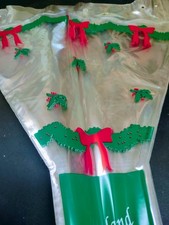 50 Cellophane Drop-In Bouquet Sleeves Christmas Flower Sleeve Bag Wrapping Paper