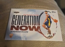 JEREMIAH FEARS  PELICANS    RC 2025-26 TOPPS GENERATION NOW INSERT #GN-7