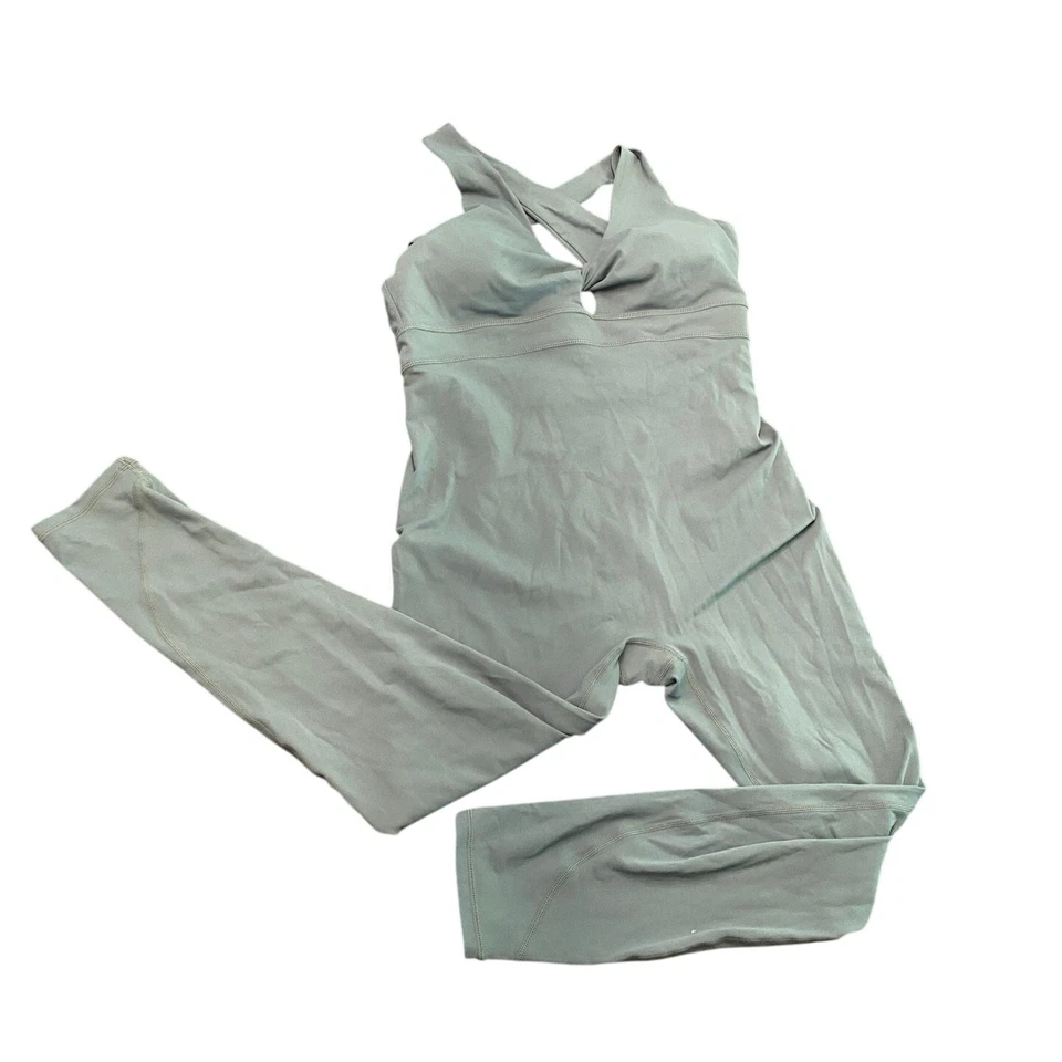 Mono Fabletics Twist Front Oasis 7/8 Azul/Gris Talla Grande Foto 2 de 4