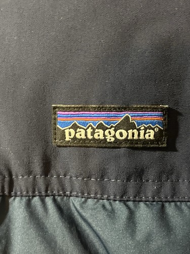 Patagonia Jacket Boys 14 XL Navy Blue Puffer Duck Goose Down Hooded Full Zip - Picture 3 of 18
