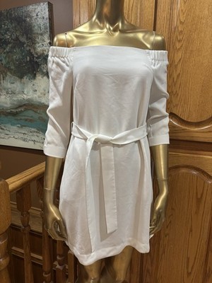 Aritzia Babaton Brightwell OTS White Dress