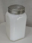 Vintage Glass Milk glass Square Hoosier Farmhouse Shaker