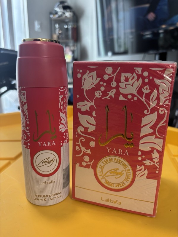 Lattafa Yara Candy Body Spray, (200 ml) and perfume 100ml