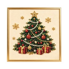 DIY Christmas Tree Pearl Diamond Art Kit 3D Christmas Beads Craft for Home Wall