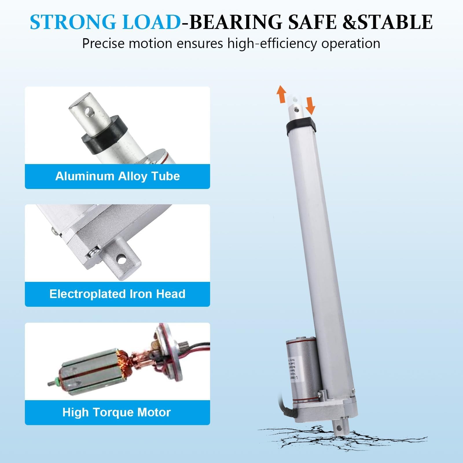 Attuatore Lineare Attuatore Lineare Elettrico Ad Alta Resistenza 12V 1500n Corsa 300mm 90482672