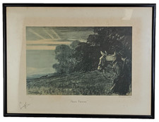 Vintage Fox Hunting Print "Pass Friend" by Snaggles C. 1940 Limited Edition