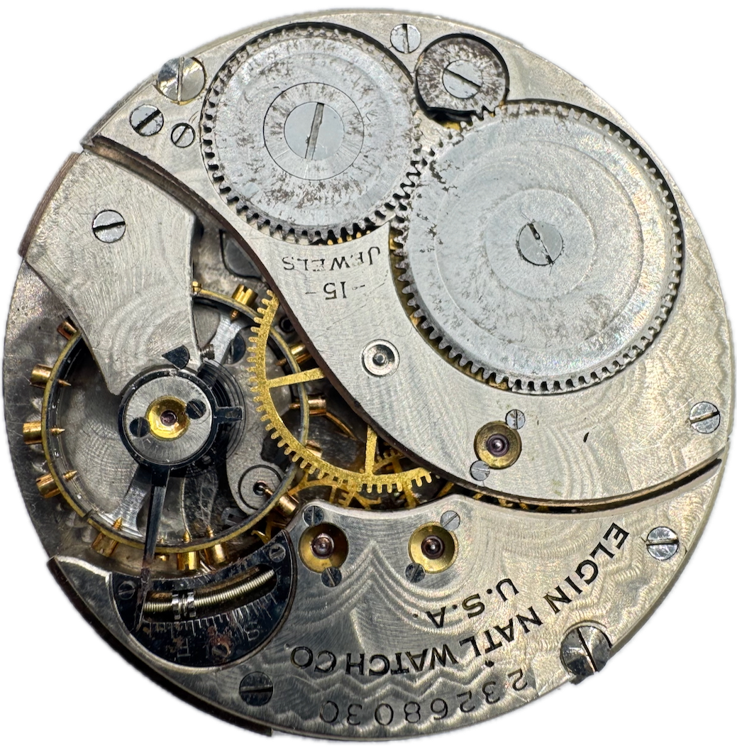 Antique 12 Size Elgin 15 Jewel Mechanical Pocket Watch Movement Grade 315 #3