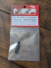 NSR 7211 Pinions 11t Sidewinder Soft Plastic 6.75mm, 4/pk 1:32 slot car part