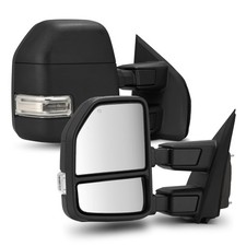 Fits 21-23 F150 23-25 F250 Black Towing Mirrors Power Heated BSM