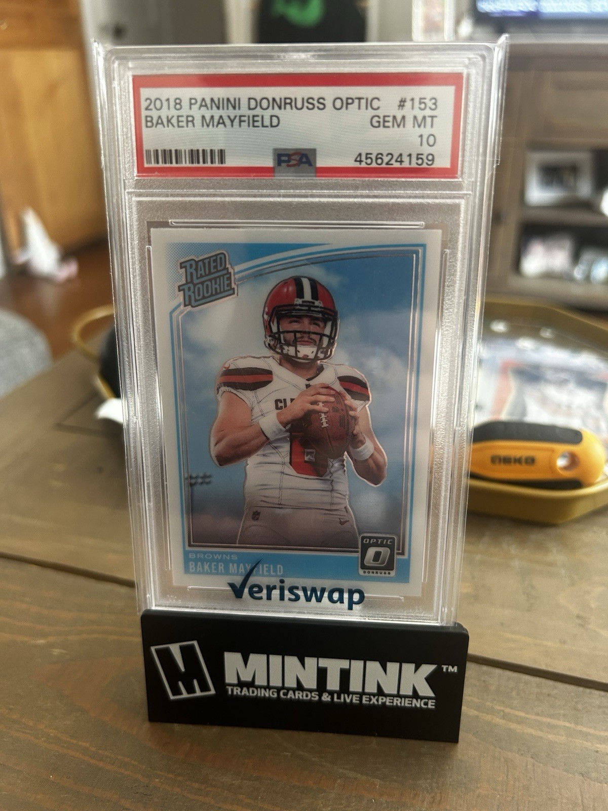2018 Donruss Optic - Rated Rookie Baker Mayfield #153 (RC) PSA 10