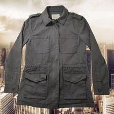 Hinge Chaqueta Militar Anorak Utilitaria Gris Oscuro Mujer Talla TP 