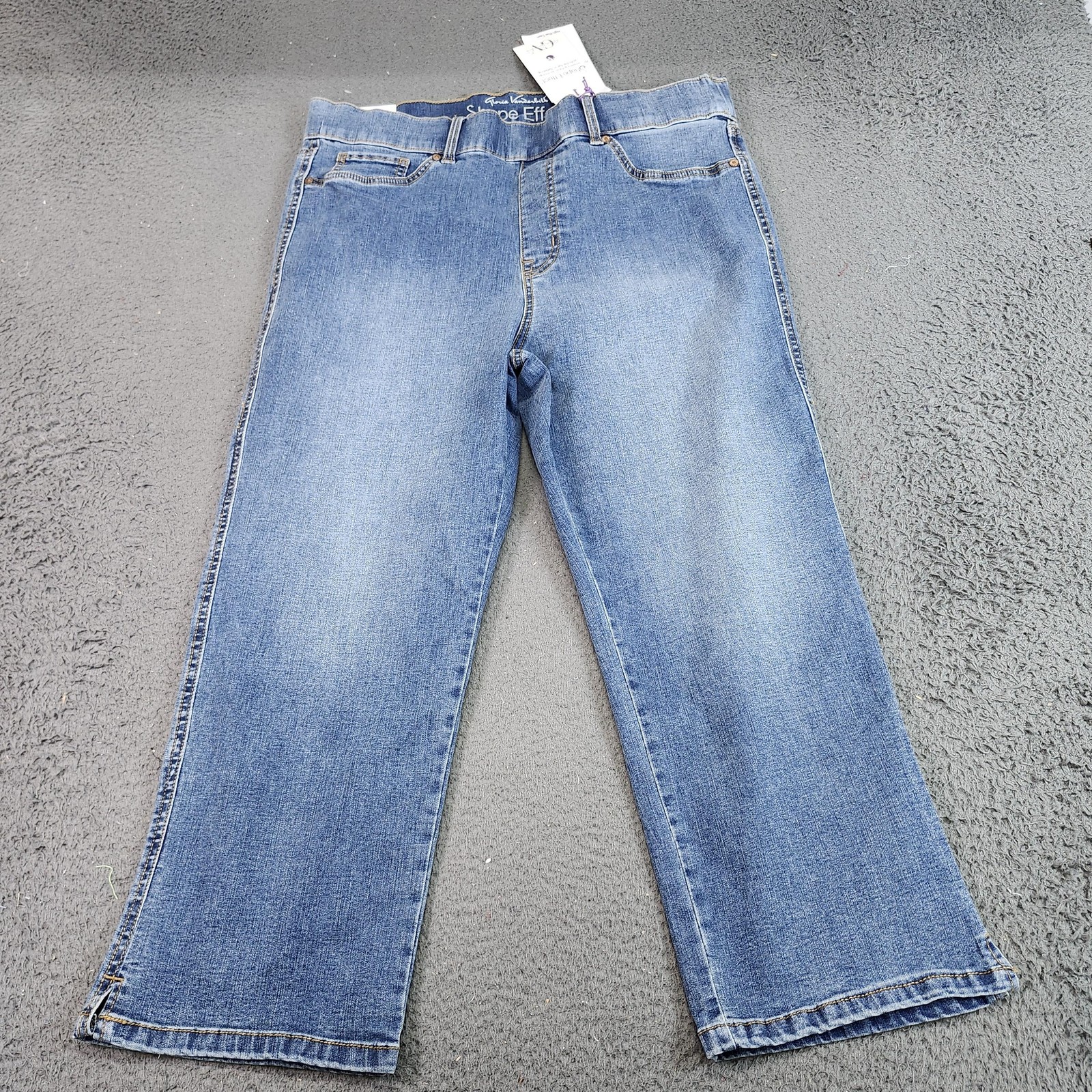 Gloria Vanderbilt Shape Effect Capri Jeans Womens 16 Blue Medium Wash High Rise