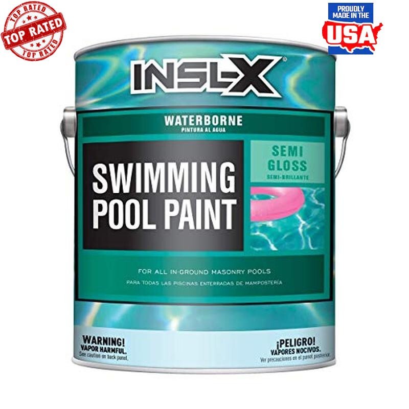 Waterborne Acrylic Pool Paint White 1 Gallon Lasting Color Ideal Concrete Pools