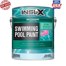 Waterborne Acrylic Pool Paint White 1 Gallon Lasting Color Ideal Concrete Pools