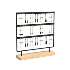 Earring Holder Stand 3-Tier Hanging Jewelry Organizer Display Rack Storage