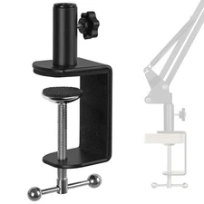 Table Mount Clamp, Metal Desk Clamp for Microphone Stand Mic Boom Arm C Mount...
