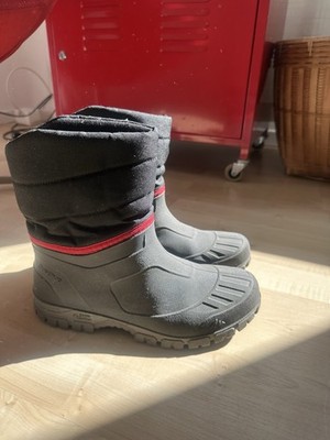 Quechua Women s Winter Snow Boots EU 38/39 Black/Red   Warm & Waterproof
