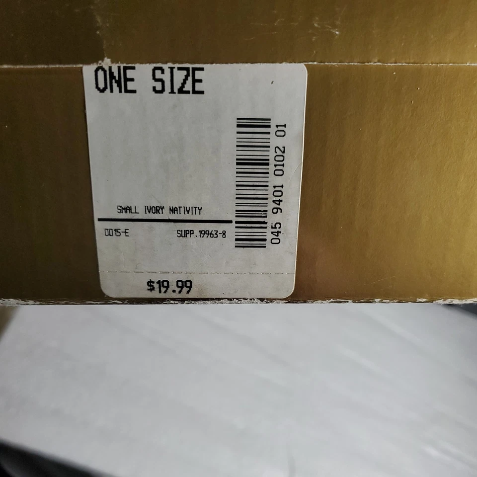 White Porcelain Nativity Set W Gold Accents 10pc JCPenny Home Collection Box X-E - Image 2 of 4