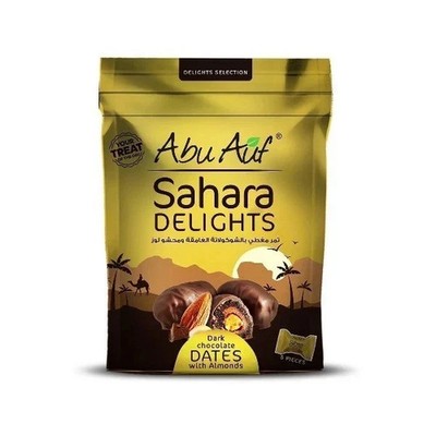 Abu Auf Sahara Dates Dark Chocolate With Almonds Healthy Organic Dates - 300 gm