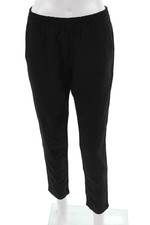 Theory Womens Ankle Cropped Pants Black Wool Blend Size 0