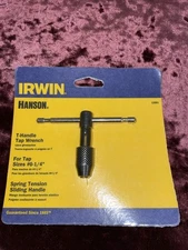 Hanson 12001 T Handle Wrench Tap Tool Holder 0” To 1/4” Tap Size