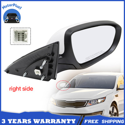 For Kia Optima 2011-2013 Right Passenger Mirror W/Turn Signal Light 5Pin White