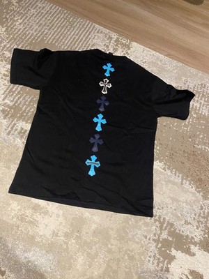 Chrome Hearts schwarzes Herren Tshirt - 3D Crosses - Medium