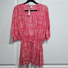 NWT Victoria  s Secret - OS Red White Heart Print Kimono Robe Valentine  s Day