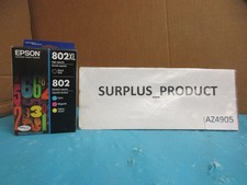 GENUINE EPSON 4-PACK 802XL BLACK  802 COLOR INK T802XLBCS EXP. 09-24