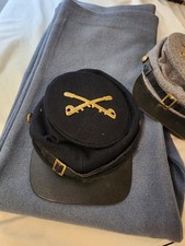 Civil War Union Cavalry Kepi Reenactment Dark Blue Wool Forage Cap Size M