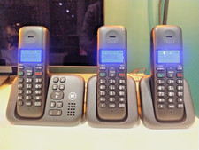 BT BT3960 Three Digital Cordless Phones with Answer Machine - Black. Unused.