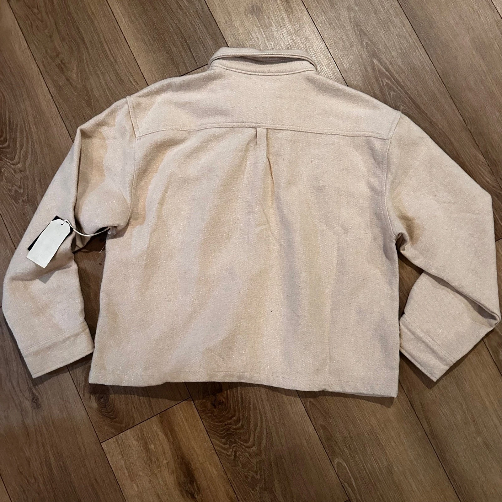 Brooklyn Cloth Mens Boxy Fit Heavyweight Shacket Tan BKMK359F Large NWT image 8