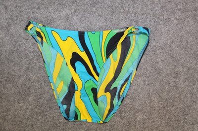 BIKINI UNTERTEIL BADESLIP GRÖSSE 36 BELB GRÜN TÜRKIS AN DEN SEITEN RINGE SKINY