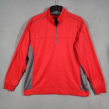 Nike Golf Pullover Mens XL Red Therma-Fit Quarter Zip Tour Performance