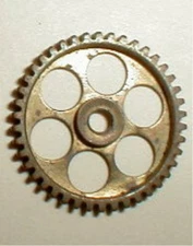 46 Tooth Super Light Brass Slot Car Spur Gear 48 Pitch 1/8 Inch Smooth Hole NOS