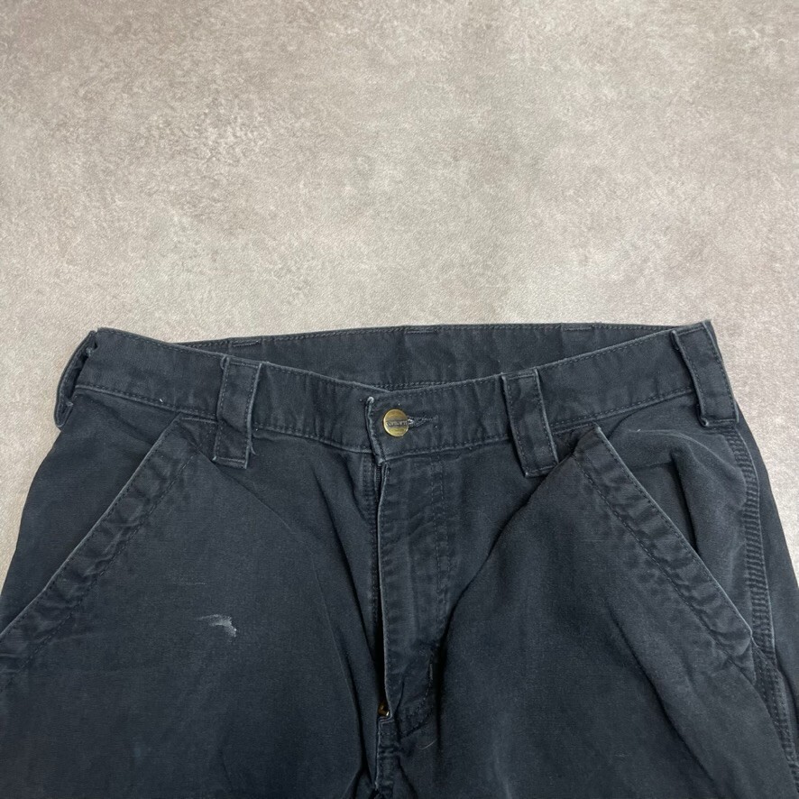 Carhartt Carpenter Trousers Mens 28" Straight Fit Workwear Denim Pants, Black image 3