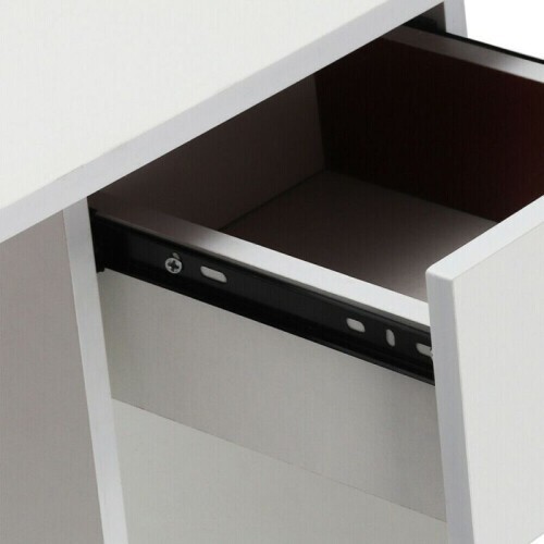 Computer Desk H Shaped PC Laptop Gaming Table W/ Book Shelves Bookcase UK - Picture 8 of 9