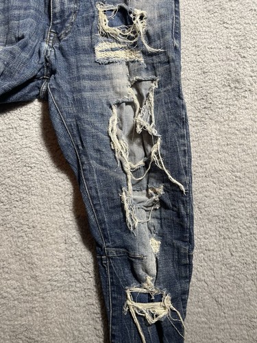 Smoke Rise Herren Jeans 34x32 Ripped Holes Blue Denim - Bild 8 von 13