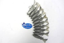 Artificial Soft Plastic Finger Mullet Lures Natural Color w/ Hook 10pk