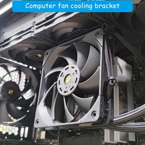 PC Water Cooling Radiators Support Bracket 120mm Fan Heatsink Mount Black - Afbeelding 15 van 18