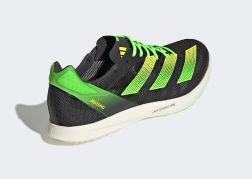Adidas Adizero Avanti TYO Track Spikes Size Men's 11.5 Black Solar Green GY8418 - Picture 6 of 14