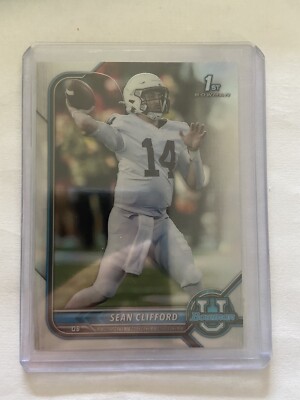 2022 bowman univ 1st chrome Refractor Sean Clifford!!  Penn State Nittany Lions