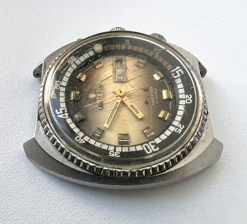 Orient King Diver Automatic Watch Vintage Mens Brown Dial To Restore 21 Jewels - Picture 5 of 8