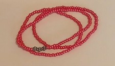 Dark Hot Pink 3 Piece Set Beaded Stretch Czech Glass Seed Beads Bracelets - New